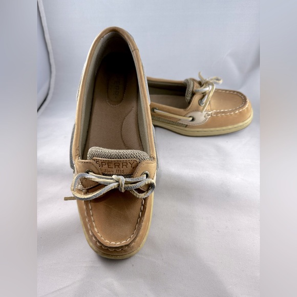 💚 - SPERRY TOP SIDER ANGELFISH WOMEN’S SIZE 6. TAN - Picture 1 of 7